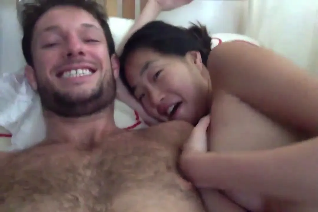 Cute Petite Asian Girlfriend Riding Big Cock Cowgirl and Giving Wet Blowjob MMS