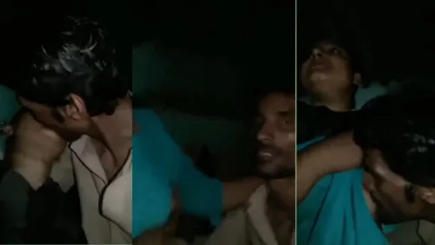 Sucking boobs of  his sali and record a video of it